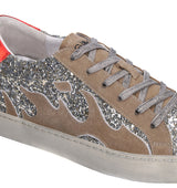 GAMIN Sneakers combinada en glitter camel