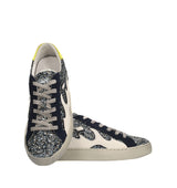 GAMIN Sneakers combinada en glitter azul-marino